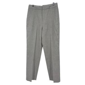 Rebecca‎ Taylor Women's size 6 Gray Linen Blend Career Pants Tapered Leg EUC